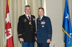 Colonel Frederick S. Clarke US Army - Missile Defense Division Chief, US Northern Command (left)