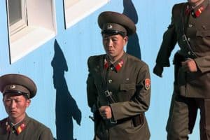 N Korean Soliders march