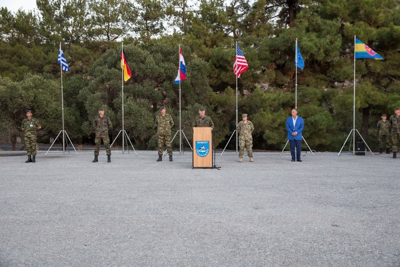 German BG Gschossmann addressing the formation. (Photo Credit: Staff Sergeant Nurguen Ekmekcibasi of the German Air Force.)